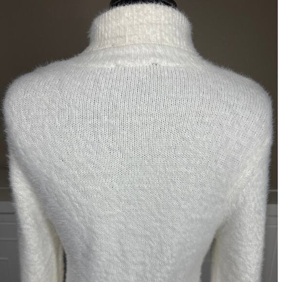 Bardot Lavinia Brushed Long Sleeve Turtleneck Sweater Midi Dress Ivory Size L - Picture 10 of 14